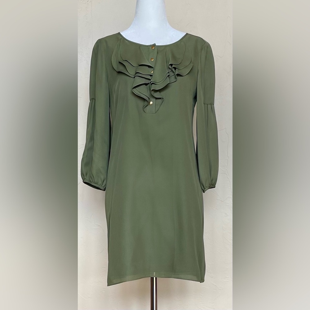 Tibi Olive Green Tunic Top